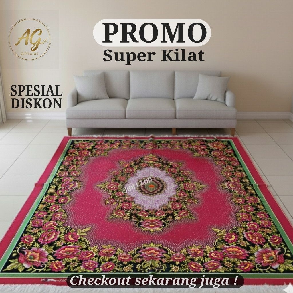 Karpet Permadani Jumbo Terlaris 200x240 Karpet Ruang Tamu Motif Cerah Anti SLIP