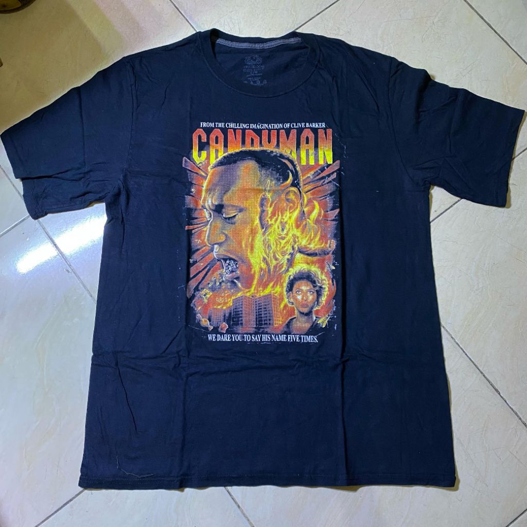 Vintage horror movie Candyman 1992 kaos film second Bekas murah, jual kaos film original second Beka