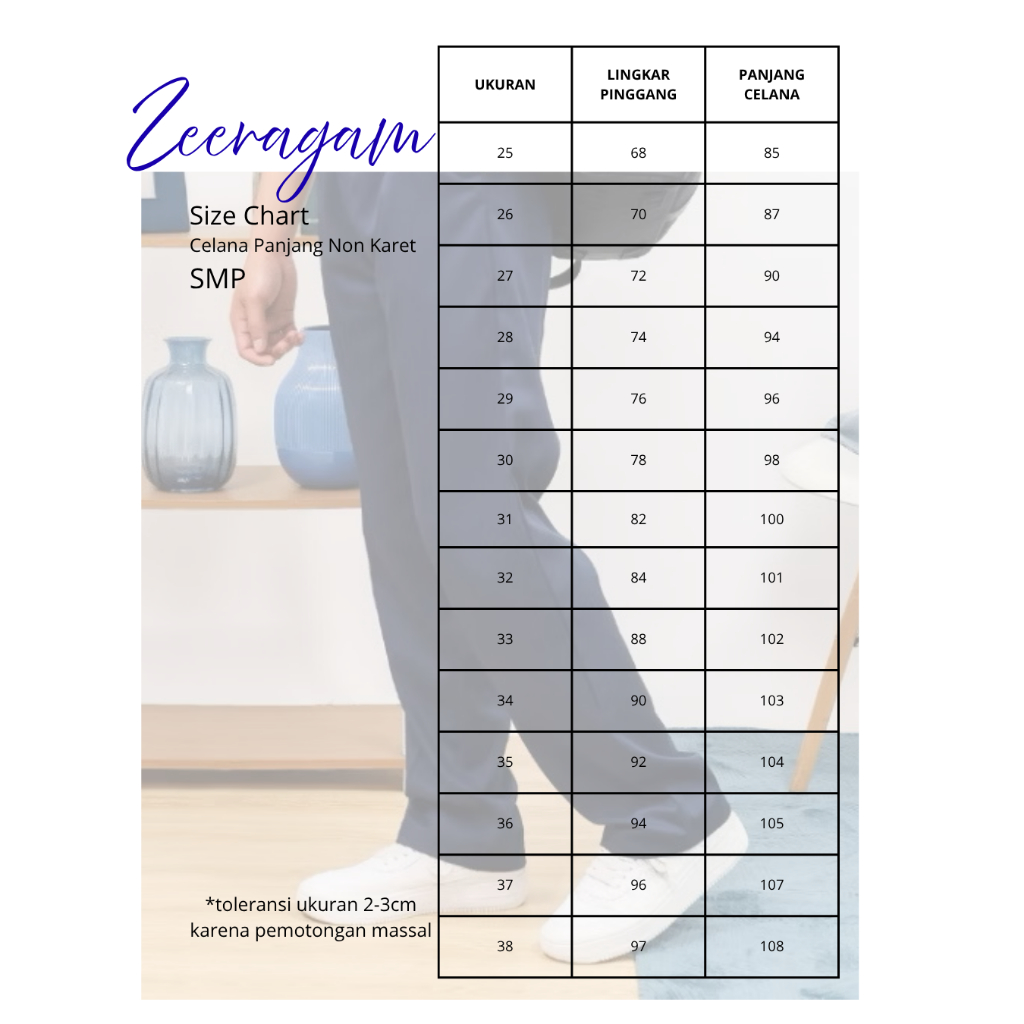 Celana Sekolah SMP Seragam Sekolah Anak Laki-Laki - Zeeragam