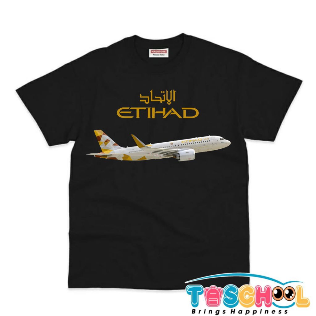 BAJU ANAK KAOS ANAK PESAWAT ETIHAD AIRWAYS