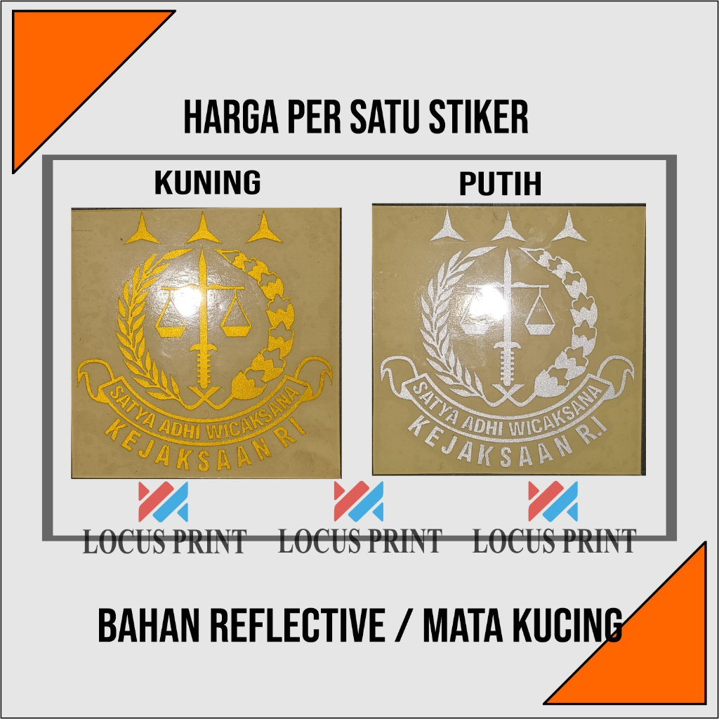 Cutting Sticker Stiker Kejaksaan Republik indonesia  KEJARI KEJAGUNG