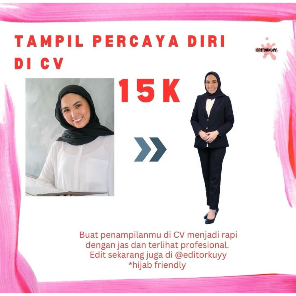 JASA EDIT FOTO PAKAI JAS WANITA HIJAB