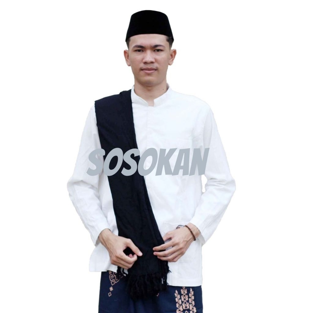 sorban rida hitam polos panjang rida solo rayon sorban habib haji