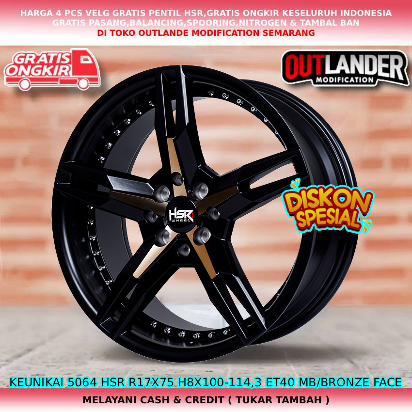 Velg racing velg mobil Sirion| Sigra| Rocky| Mirage| Celerio| Swift| dll velg hsr keunikai R17