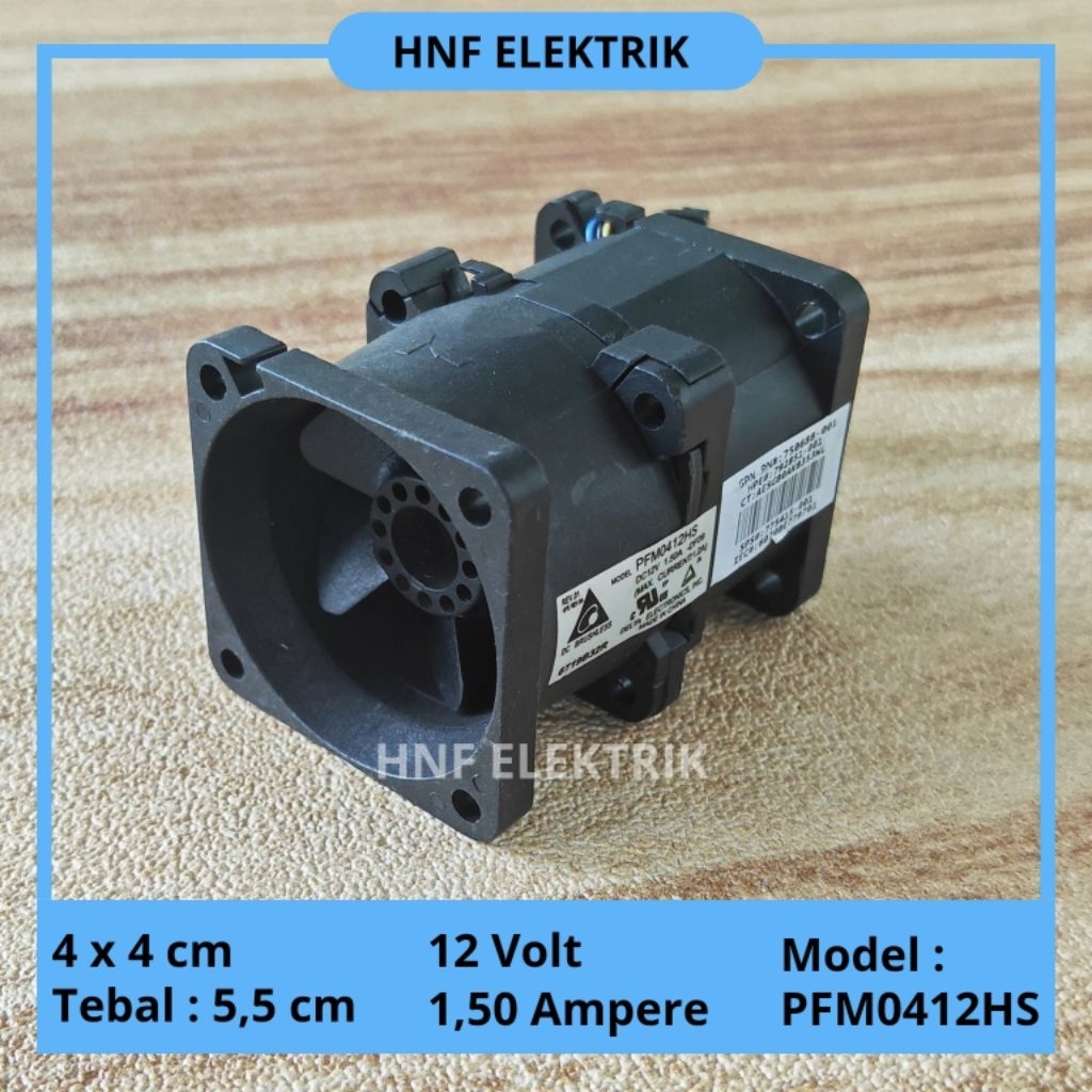Kipas DC 4 x 4 cm 12V 1,50A Fan Dobel 4×4cm 12v 1.50a