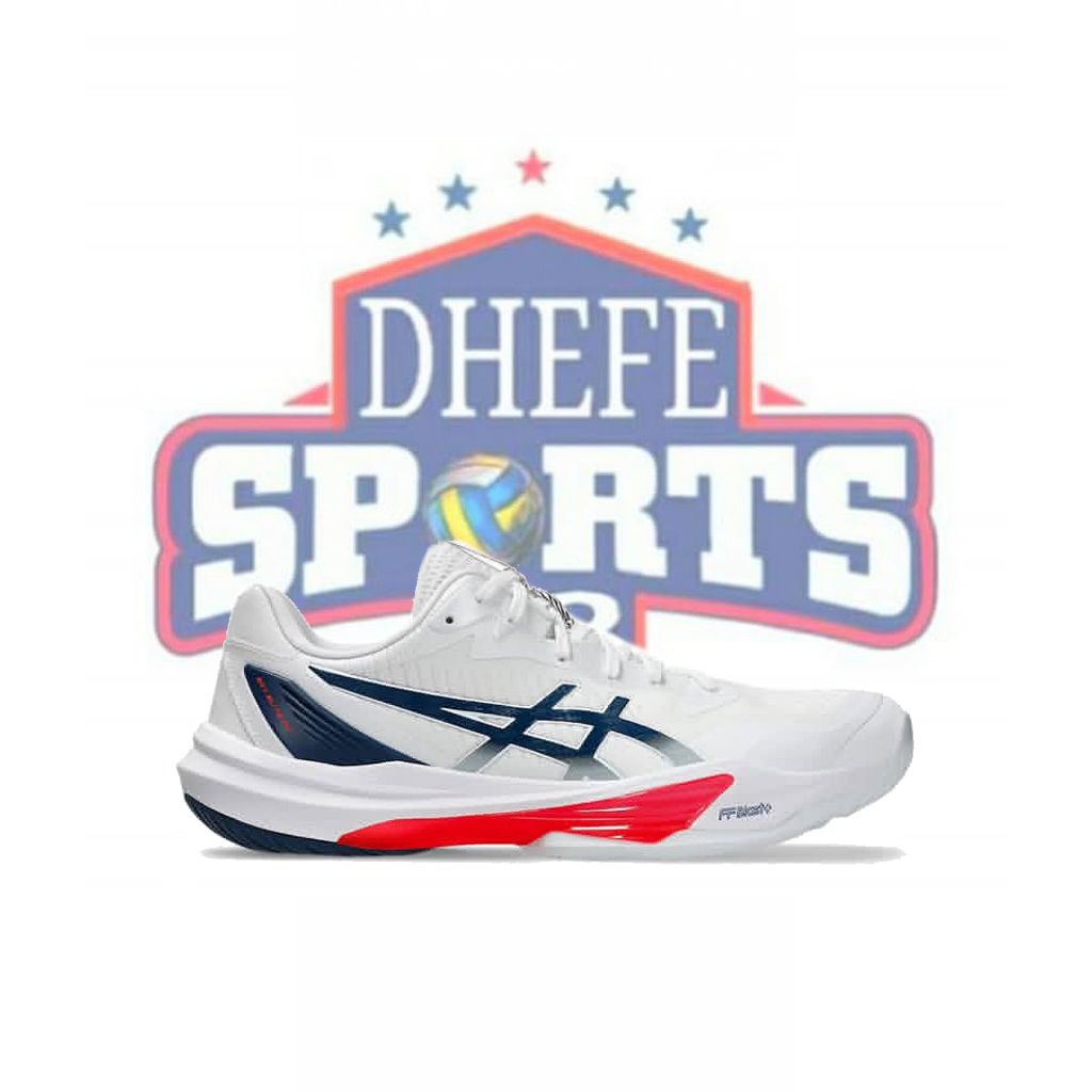 Sepatu Running Fadel Tenis Voli Sky Elite ff 3 Low White Blue Oranye