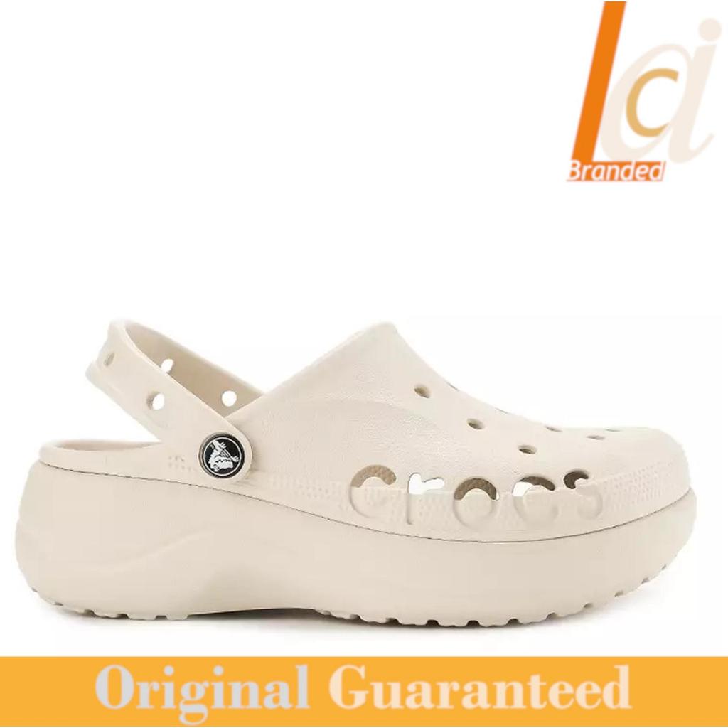 Sandal Clog Original Crocs Baya Platform Clog - Nude