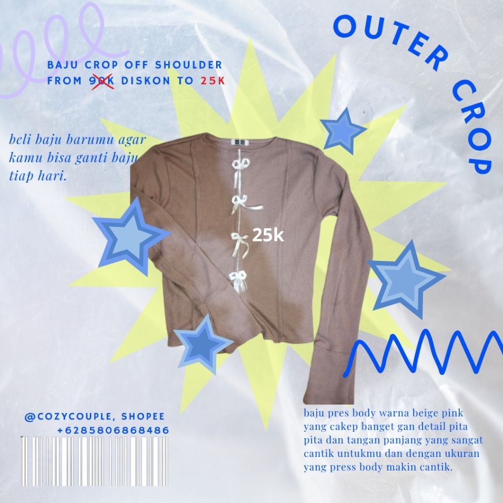 baju aesthetic/ kemeja kotak-kotak/ kemeja crop/ hoodie crop/ baju crop/baju kotak kotak/baju off sh