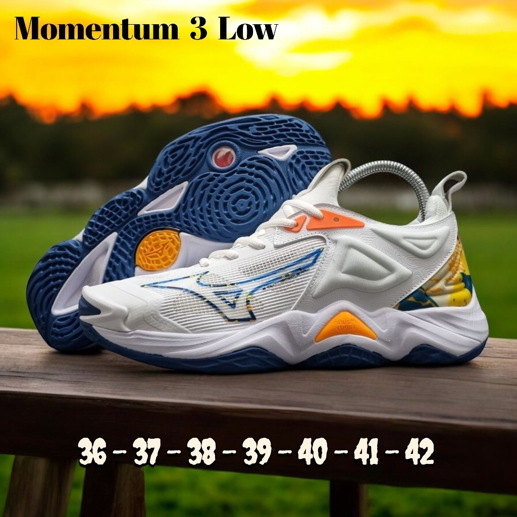 Sepatu Voli Wanita - Mizuno Wave Momentum 3 Low / Mizuno Momentum 3 Grade Ori