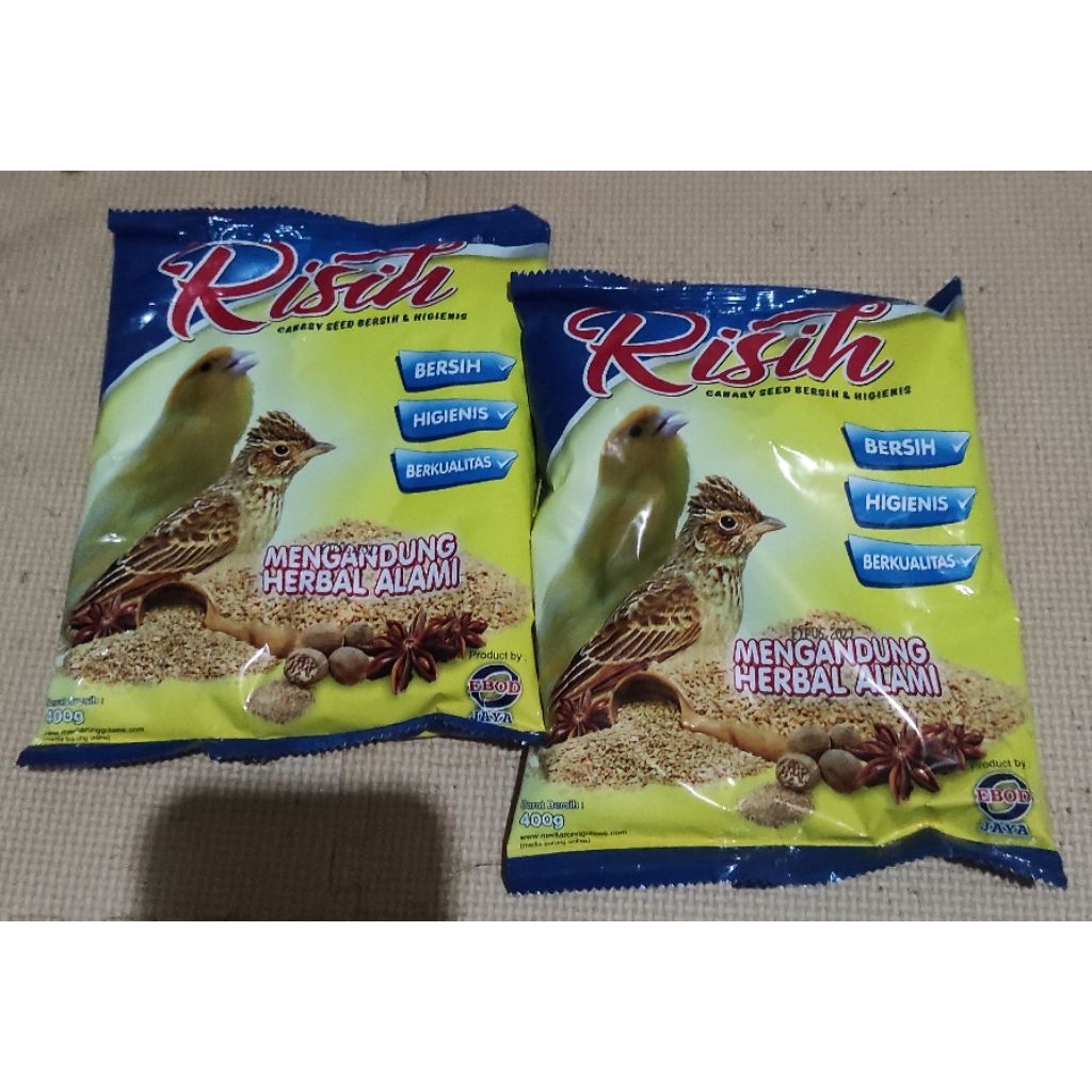 Risih pakan branjangan dan burung kenari