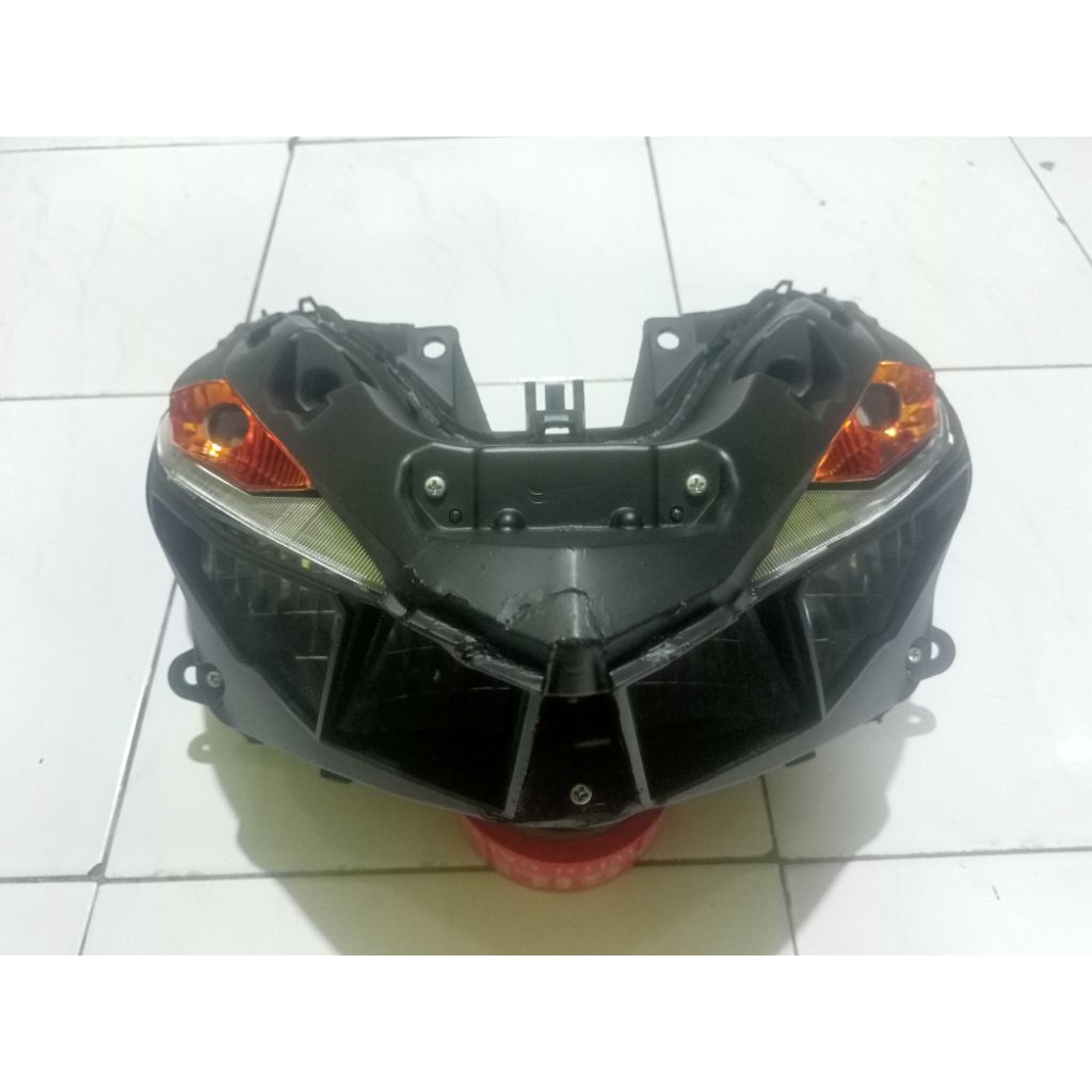 Reflektor Headlamp Honda Vario 125 / 150 LED Custom Black, Sen Smoke Orange