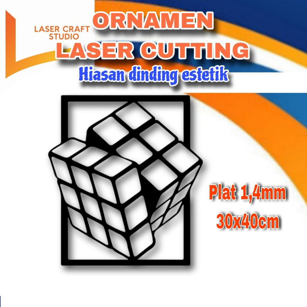 Hiasan dinding estetik / plat laser cutting ornamen / plate besi laser cutting