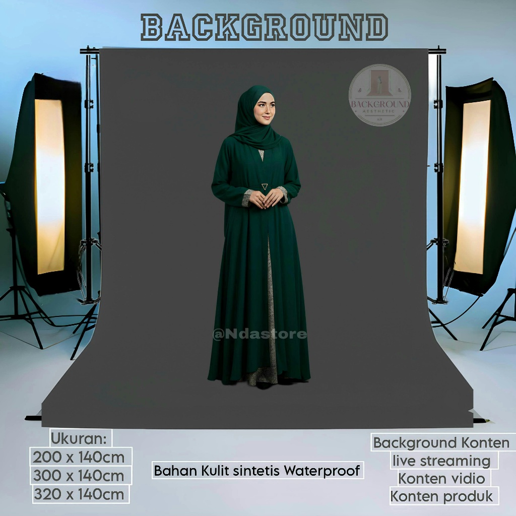 Background Konten Aesthetic Kulit Sintetis Anti Air/Alas Poto&Vidio profesional untuk Konten Kreator