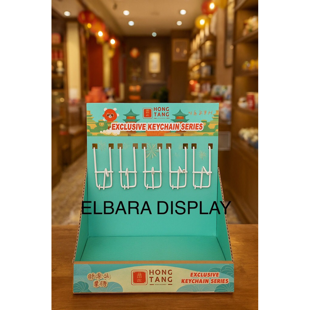 Rak displays bahan kardus ukuran model dan stiker bisa custome