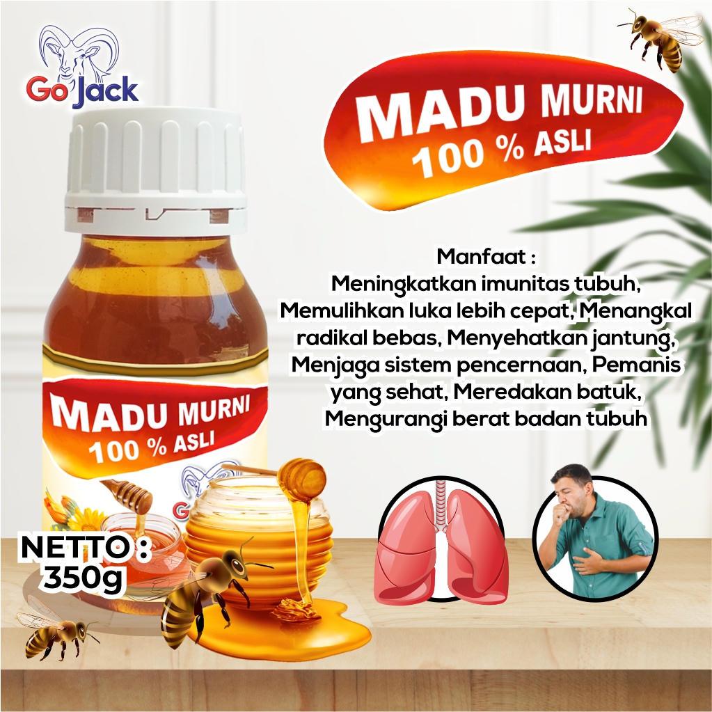 Madu Go Jack 350g – Madu Murni 100% Asli Kemasan Botol