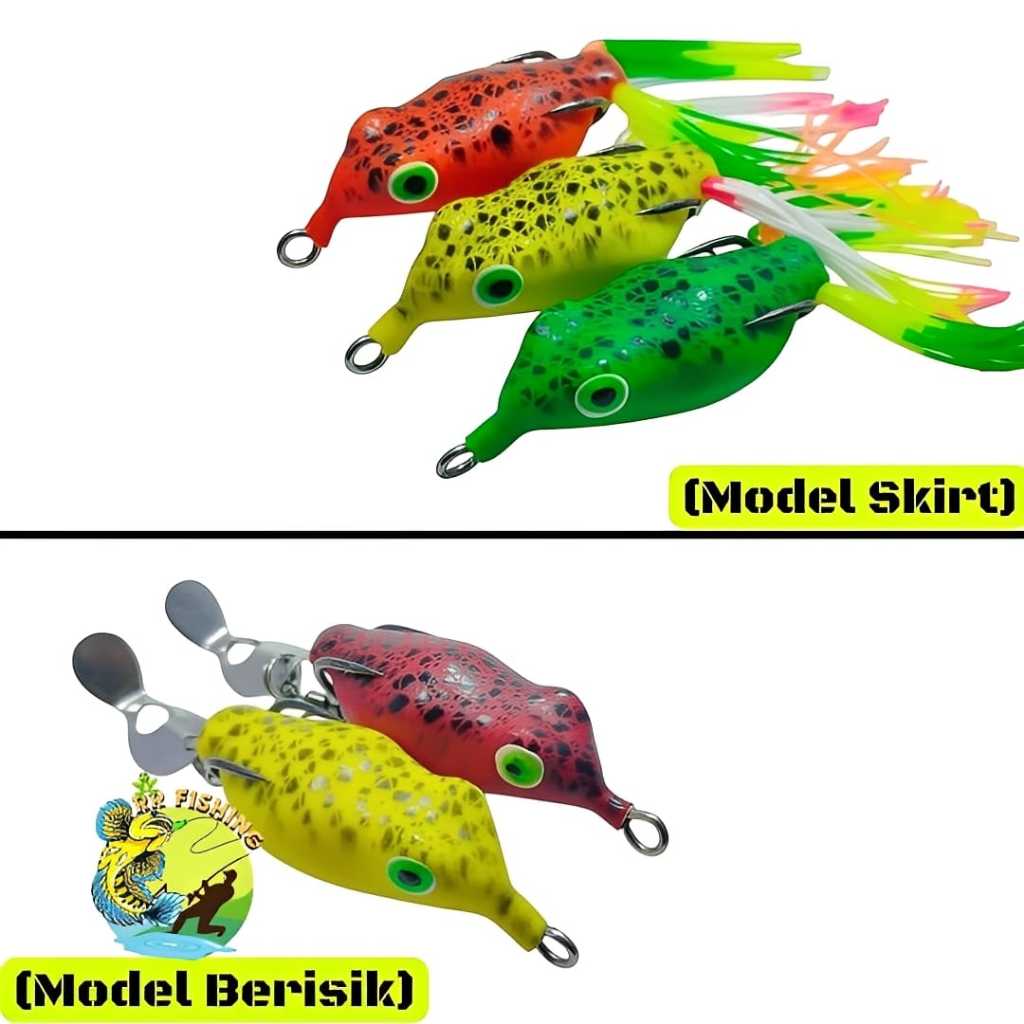 SOFT FROG 2 MODEL FORTUNA LURE UKURAN 4,5CM SKIRT & BERISIK