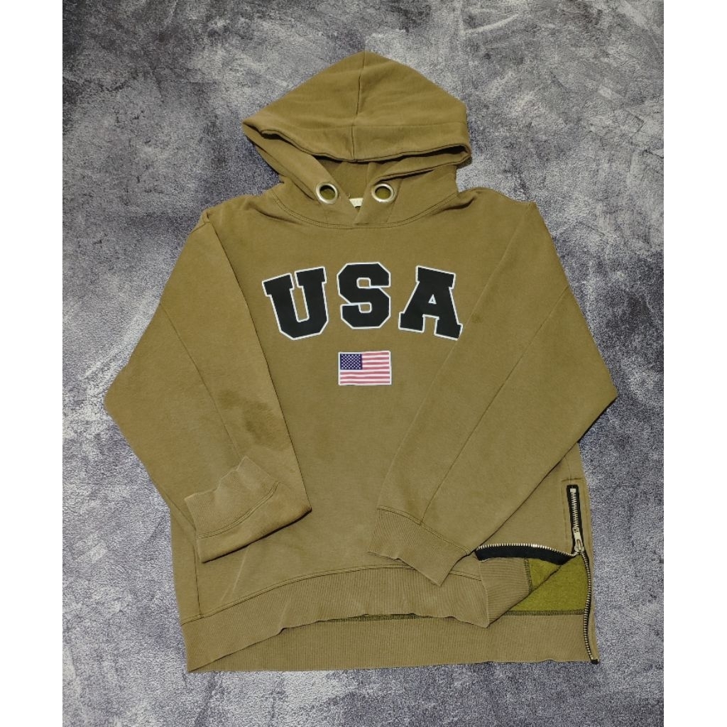 HOODIE USA BIG LOGO WARNA COKLAT ORIGINAL BRAND!!!