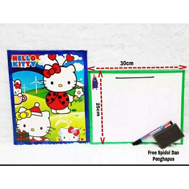 papan tulis ukuran 25×30cm/papan tulis anak/white board/papan tulis gantung/papan tulis karakter/pap