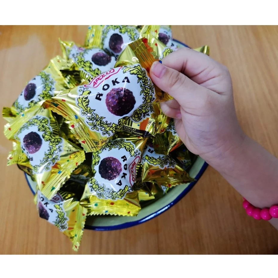 APOLLO ROKA ISI 20 PCS | APOLLO ROKA WAFER CHOCOLATE ECERAN | APOLLO ROKA COKLAT