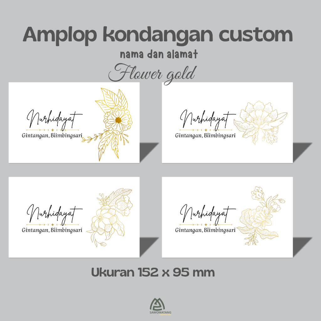 AMPLOP KONDANGAN CUSTOM NAMA DAN ALAMAT