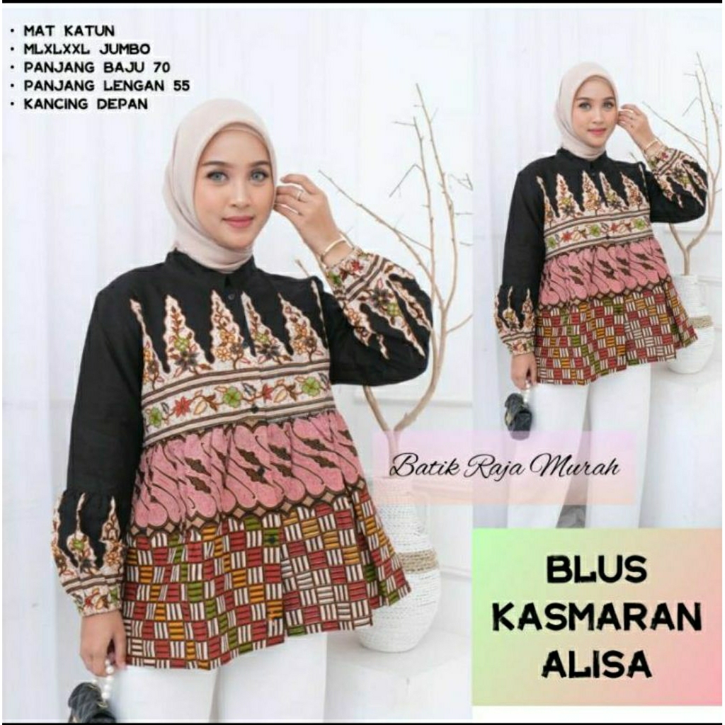 Blus Kasmaran Alisa Batik Solo Blus Batik Wanita
