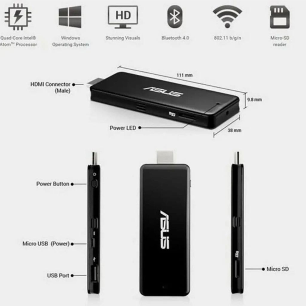 Asus pc on stick, mini pc