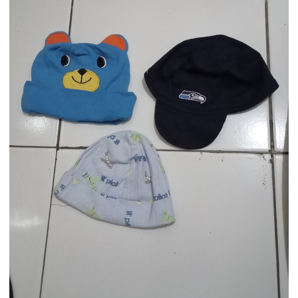 PL topi bayi laki-laki 0-6 bulan