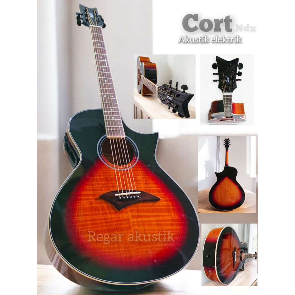 Gitar akustik elektrik Cort custom premium