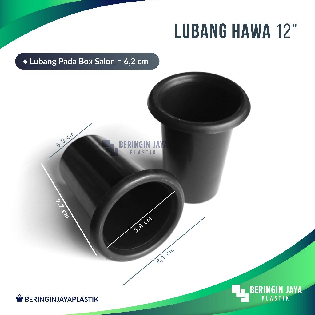 Lubang Angin Box Speaker 12" / Lobang Hawa Salon Speaker Plastik Sedang Diameter 6,2 cm