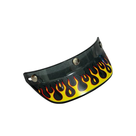 Pet Helm Bogo Motif Api / Pet Helm Bogo Norisk-hitam api kuning