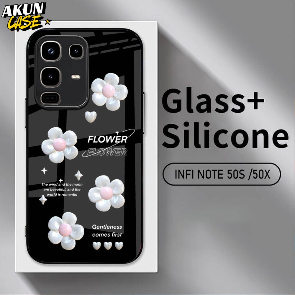 (B140) Softcase Kaca Acrilik For IINFINIX NOTE 50 50S 50X 50 PRO   - AkunCase