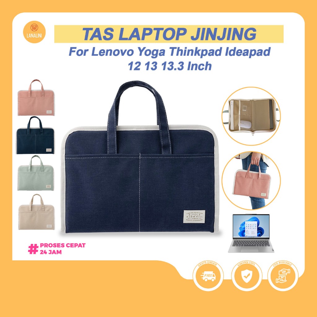 Sleeve Case With Strap Pouch Laptop Lenovo Flex ThinkPad Ideapad ThinkBook Yoga 13 14 Inch Tas Sarun