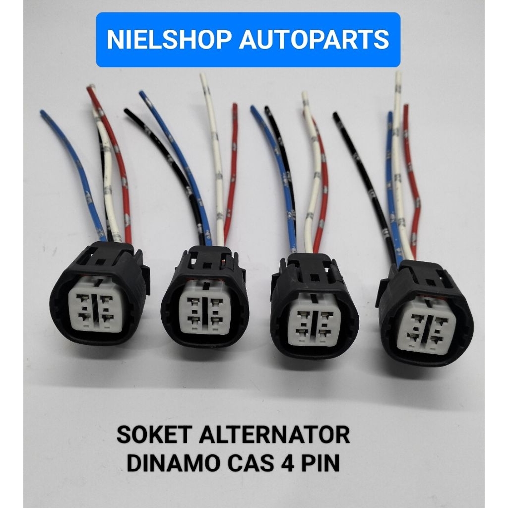 SOKET ALTERNATOR CAS 4 PIN  KOTAK UNTUK MOBIL RUSH, TERIOS, CALYA, SIGRA, INNOVA FORTUNER, AGYA, AYL