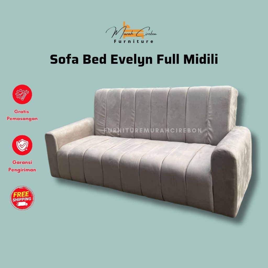 Sofa Bed Evelyn - Sofa Lipat 2in1 - Sofa Bed Santai Bahan Full Midili