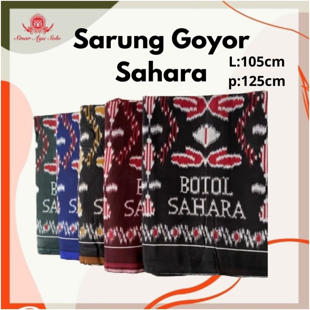 Sarung Printing Goyor Botol Sahara Rayon Dewasa Jumbo