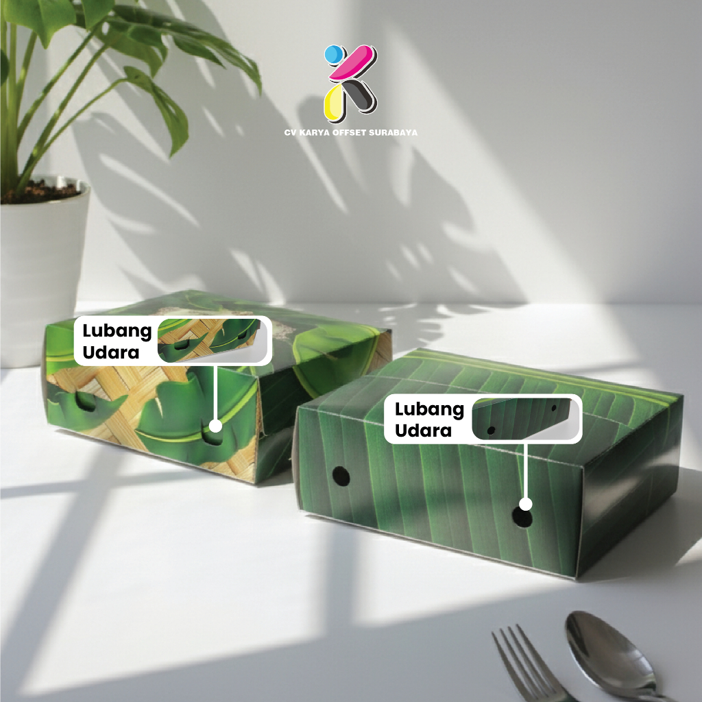 Dus Kotak Nasi Motif Daun- Besek R8/R10K/R10B/Dus Hajatan/Dus Kekinian