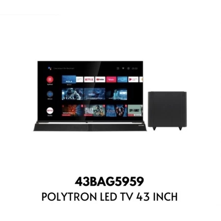 TV LED POLYTRON 43" Inch PLD 43BAG5959 SOUND BAR SMART ANDROID TV DIGITAL