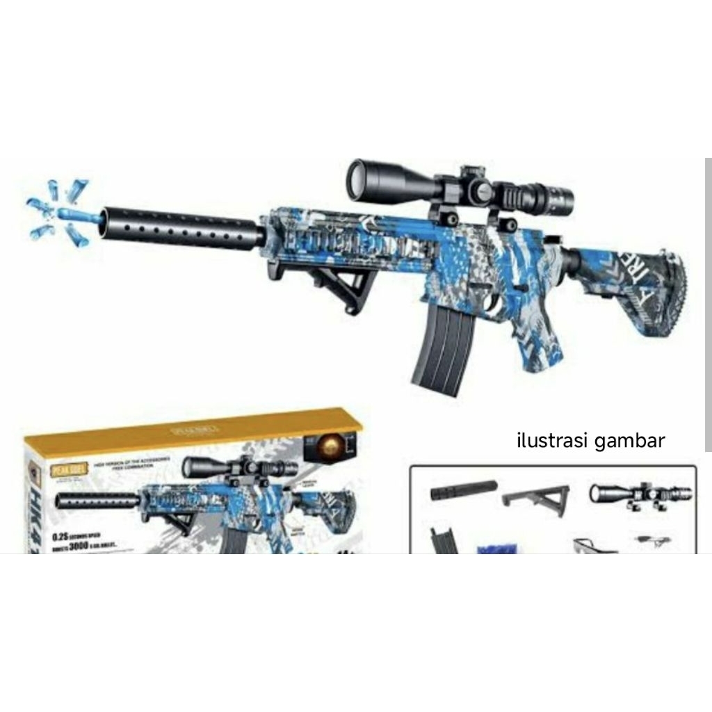 Mainan Pistol Air Water Blaster HK416