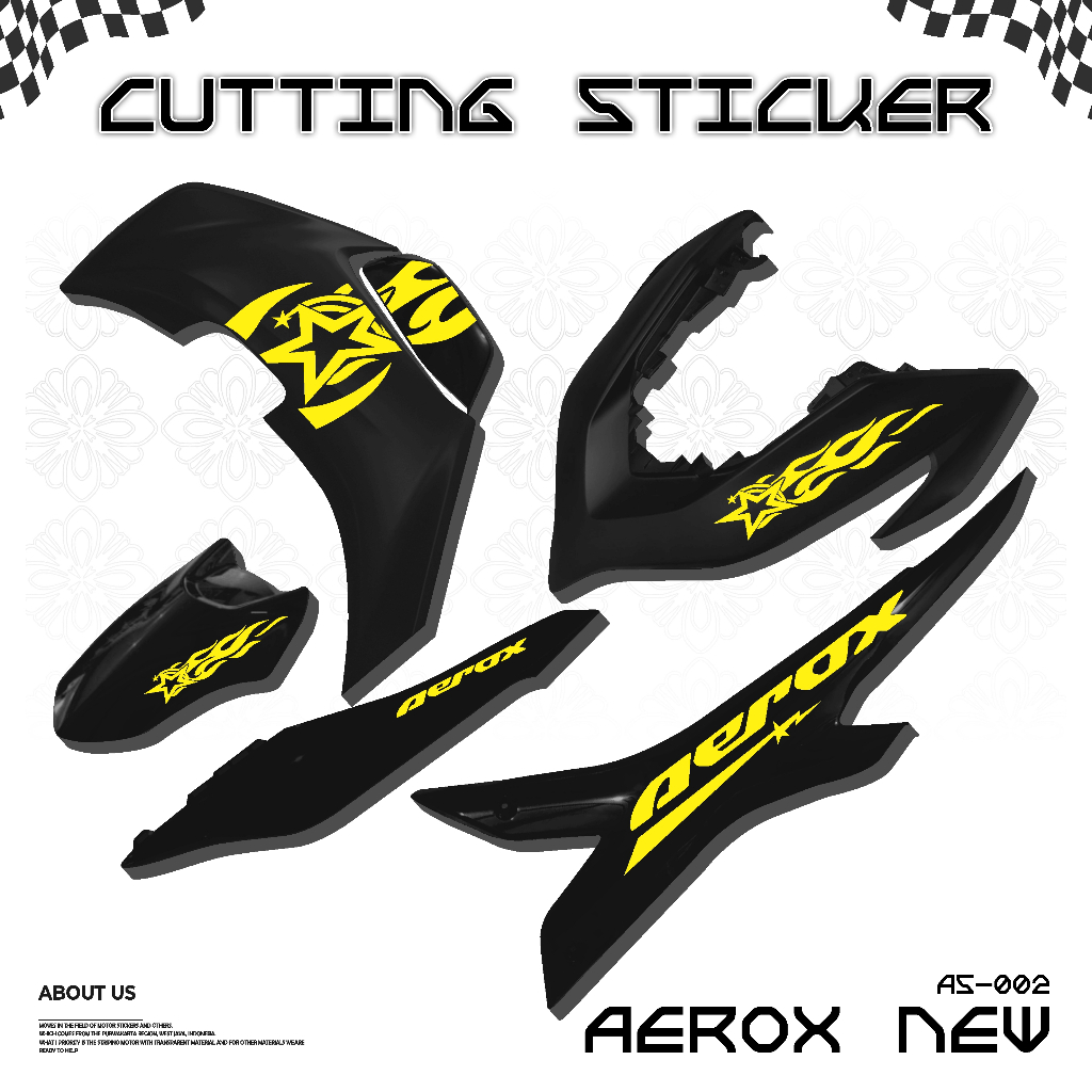 Cutting Sticker Striping Aerox Old 155 NVX Striping Variasi Aerox NEW Stiker Aerox Lama Striping Nvx