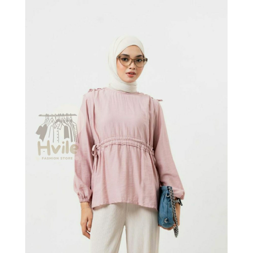 Yura Blouse tali serut depan, Blouse, baju wanita