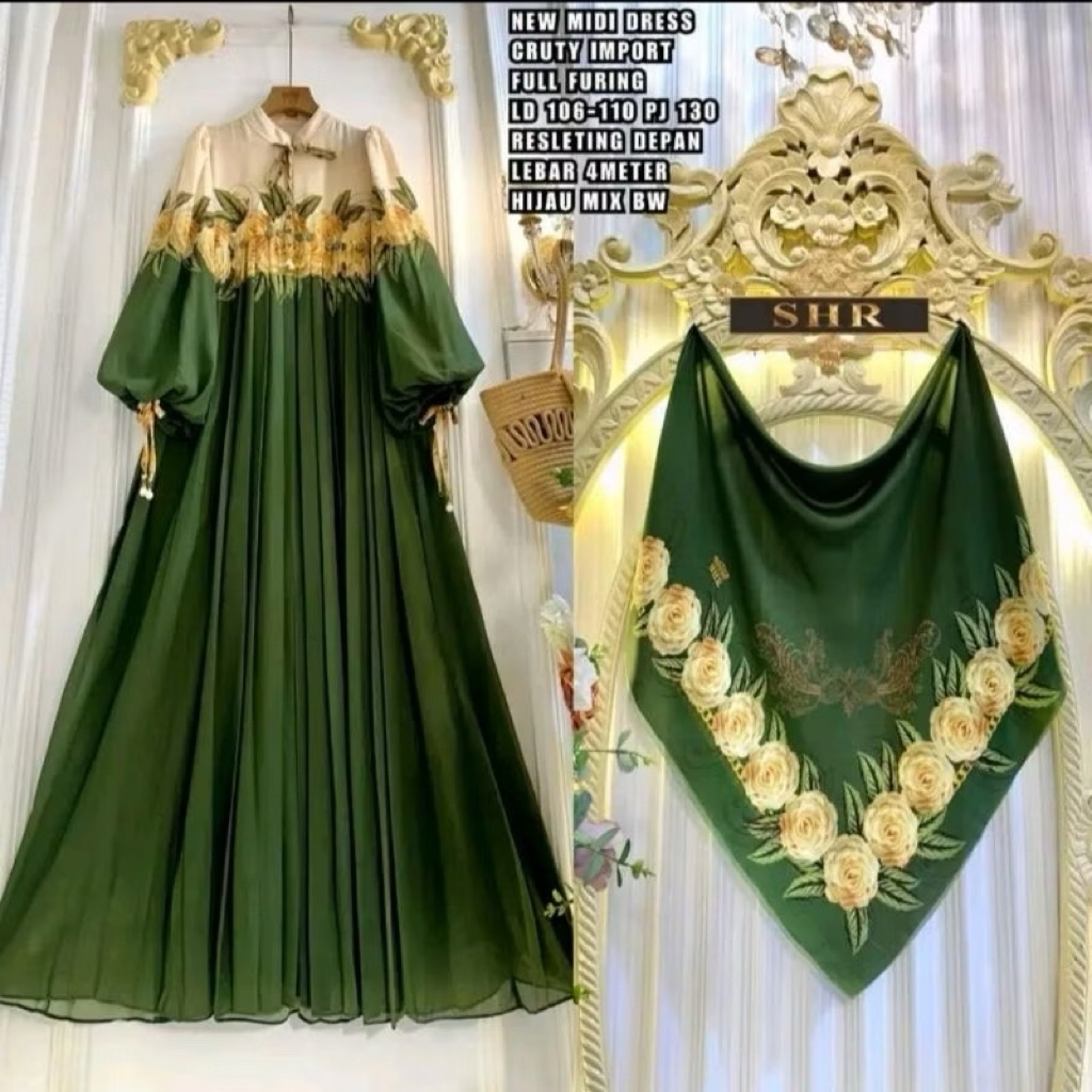 DRESS SULTAN CERUTY IMPORT ORI BY SHR
