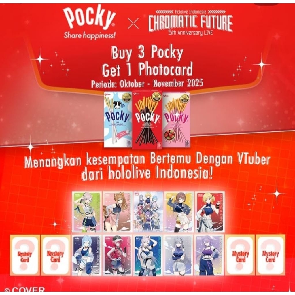 Photocard Pocky x Hololive Indonesia