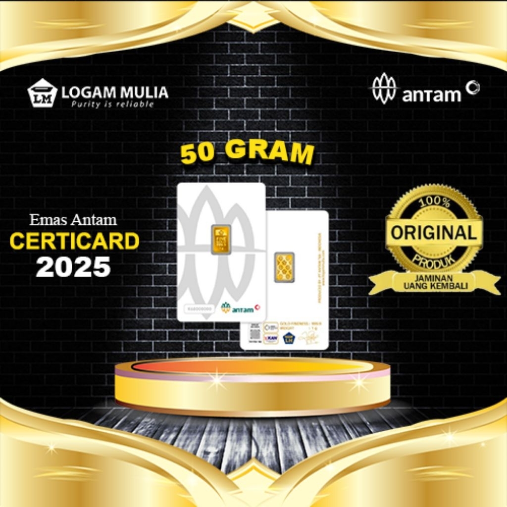 Zarra Butik - Emas Antam 50 Gram Logam Mulia 2025
