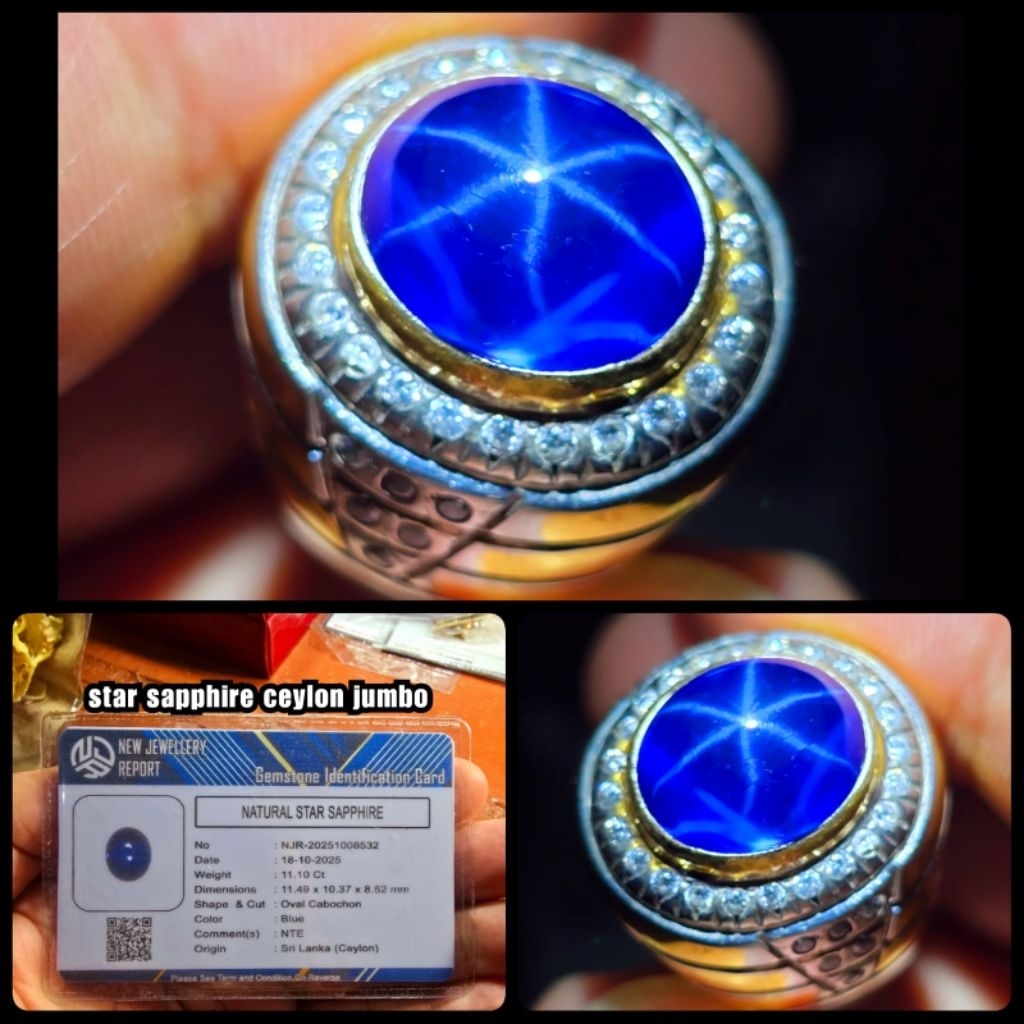 natural star sapphire Ceylon super HQ royal blue big jumbo
