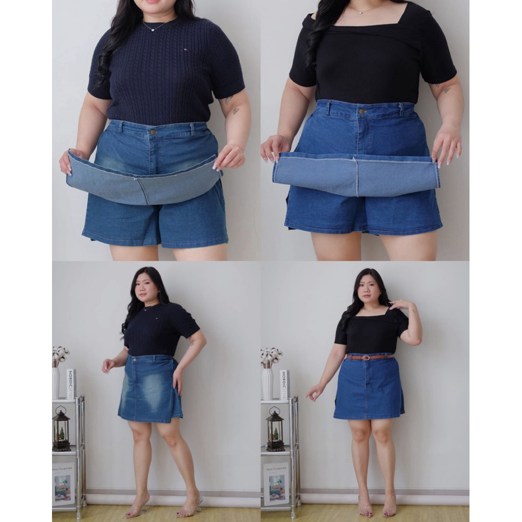 Venus Skort - Skort Jumbo - Skort Bigsize - Jeans Skort