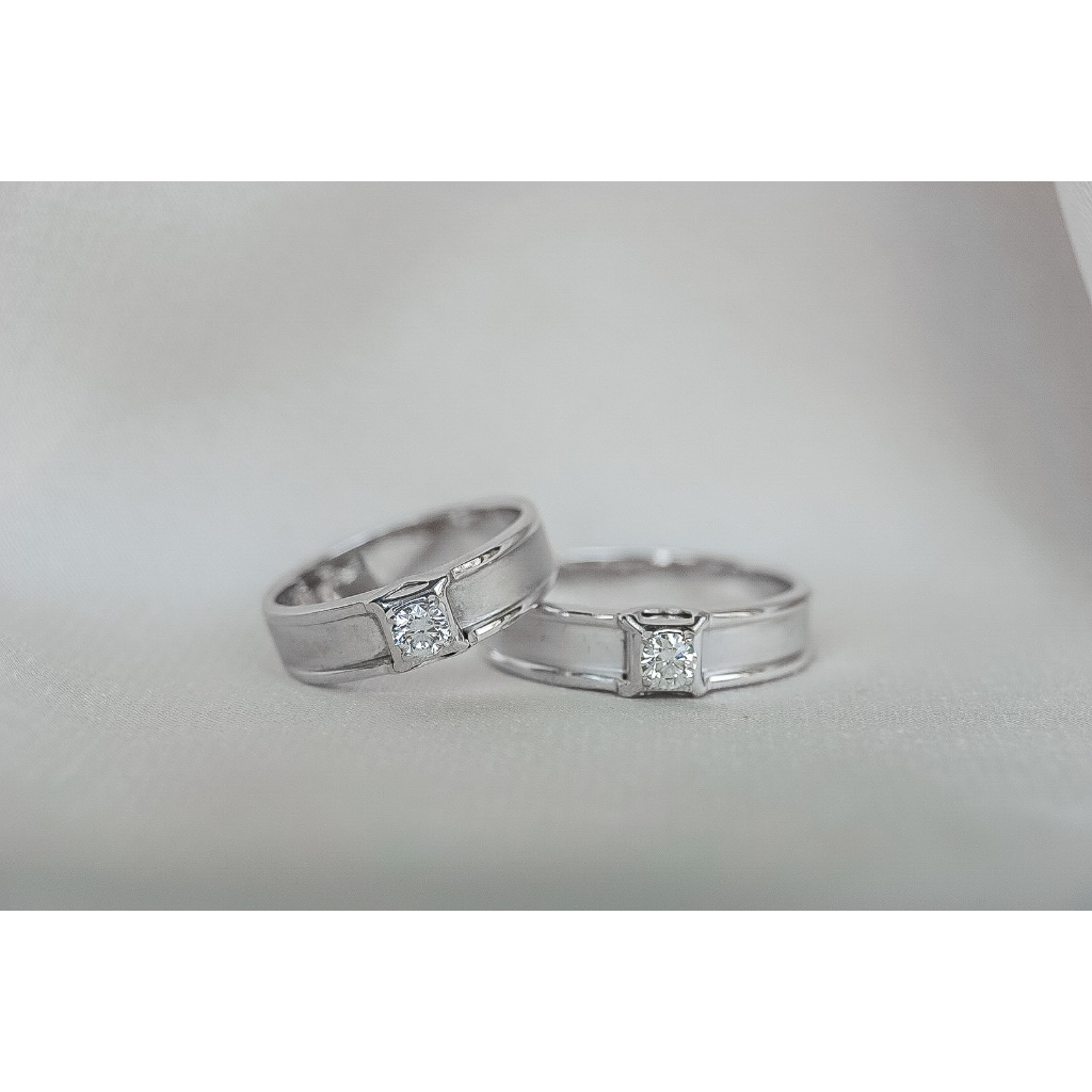 Cincin kawin berlian / cincin nikah / cincin pernikahan berlian DRF00446/DRF00445