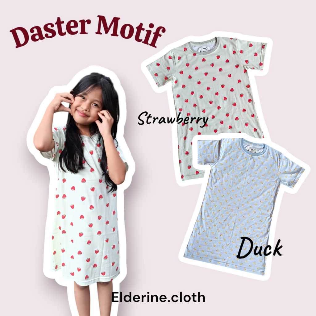 Faeby Daster Anak Motif Cotton Combed 28s