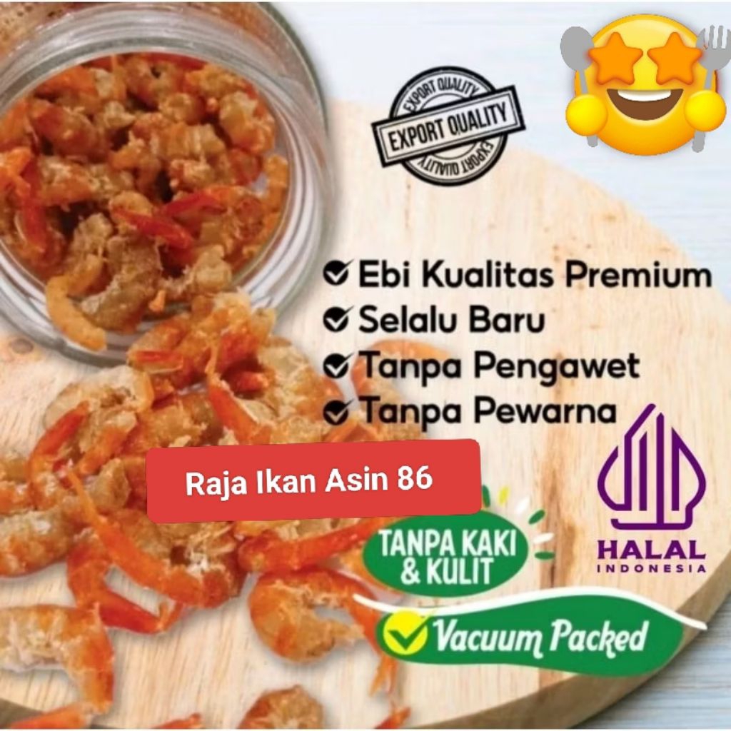 Udang Merah Kering / Ebi Super/ Udang Tiger Kering / Ebi Super kering Kualitas Di Jamin Super Besar 