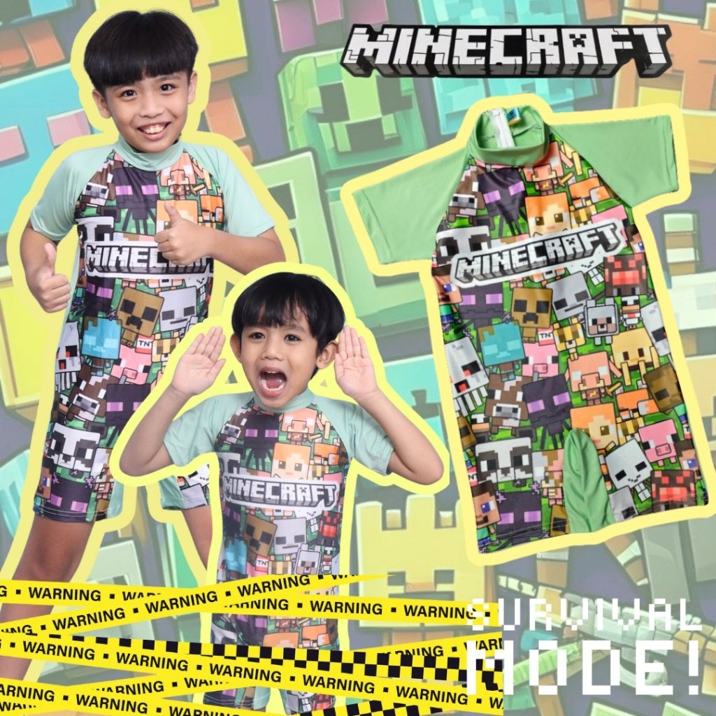 Baju Renang Anak Minecraft Sean Pie 1-13 tahun