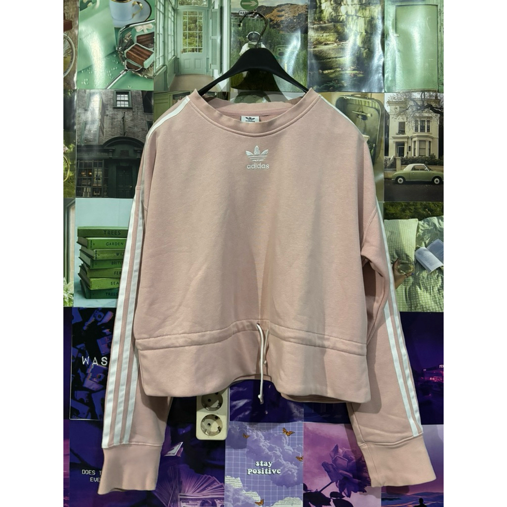 Adidas 3-Stripes Crewneck Crop Preloved